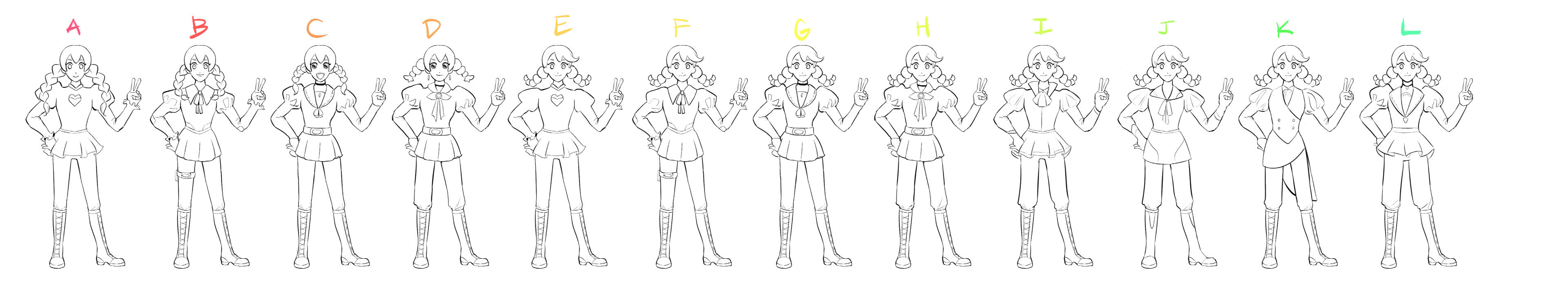 WITCH DESIGN VARIATIONS BASED ON SECOND DRAFT