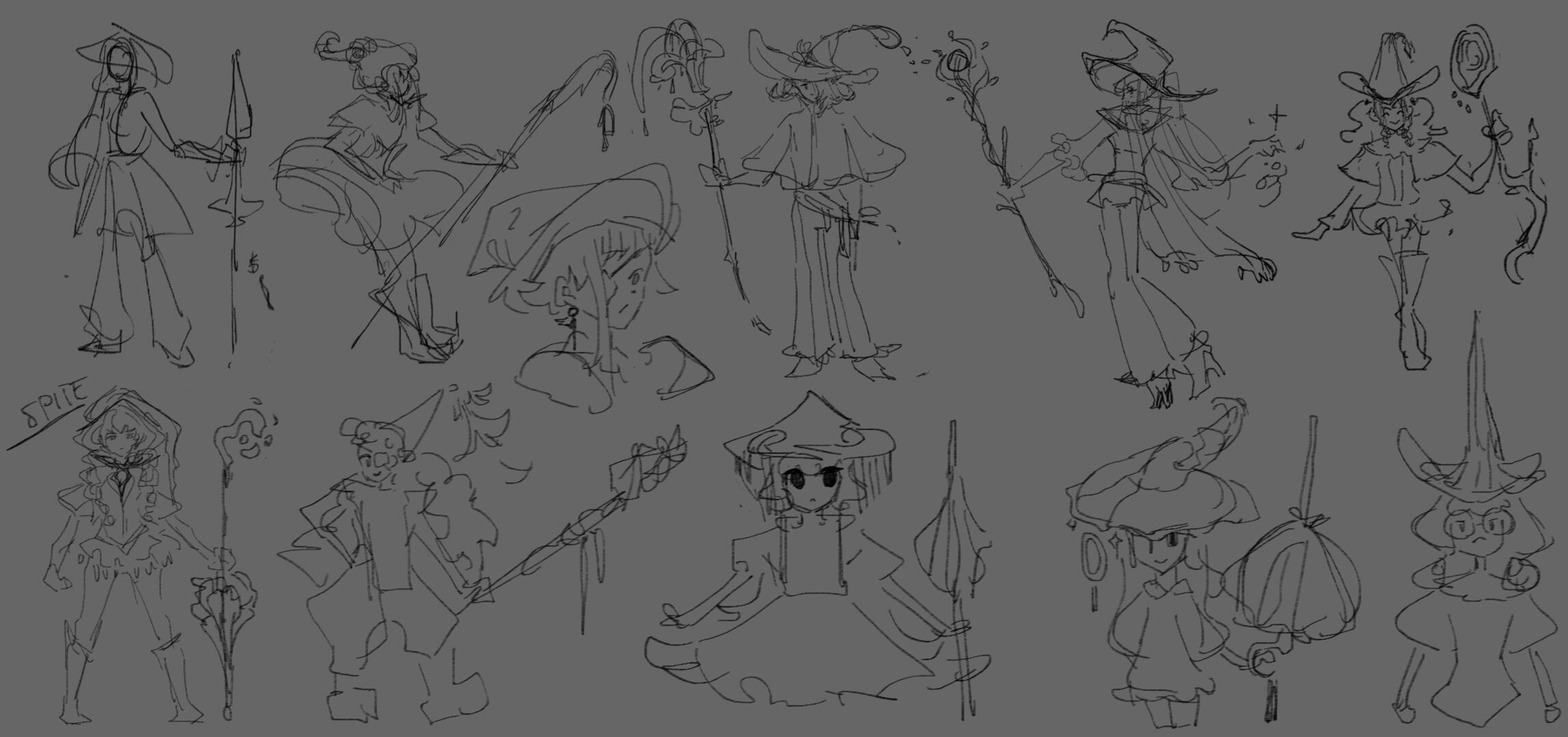 WITCH PROTAGONIST SKETCHES