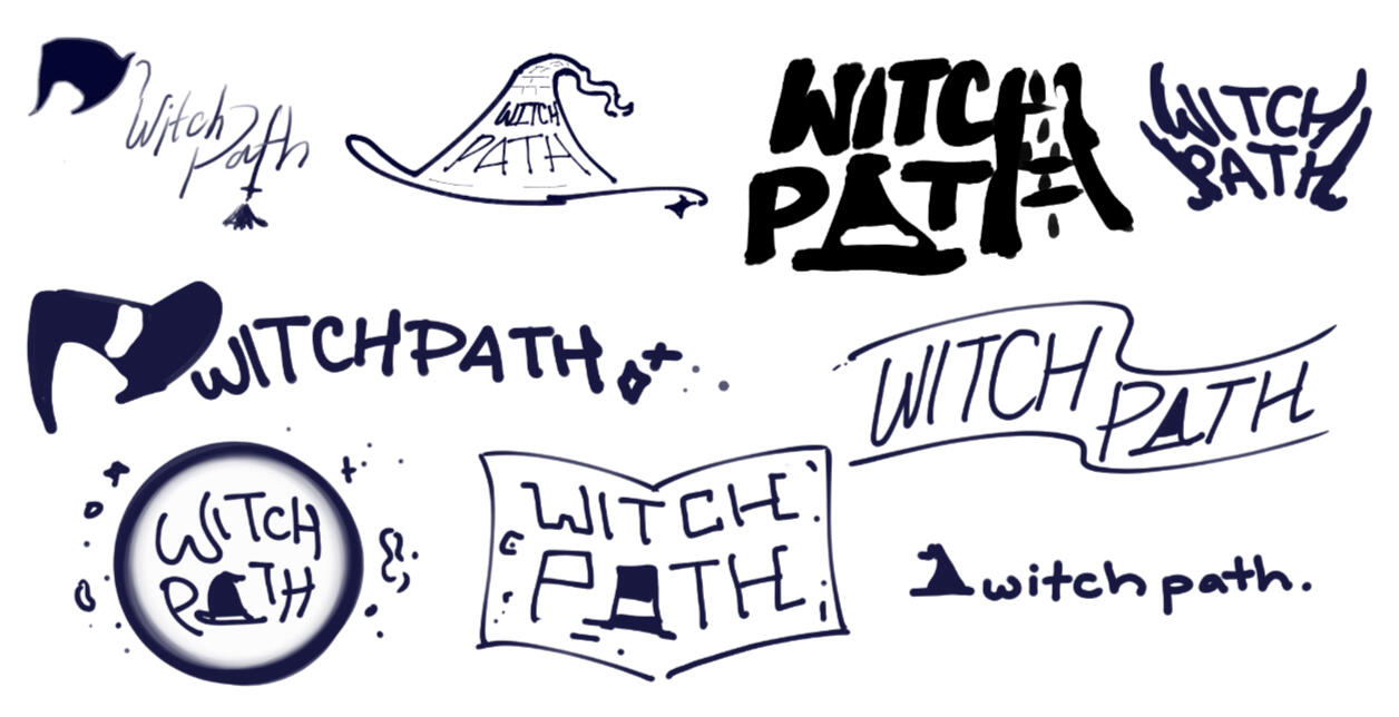WITCH PATH LOGO SKETCHES